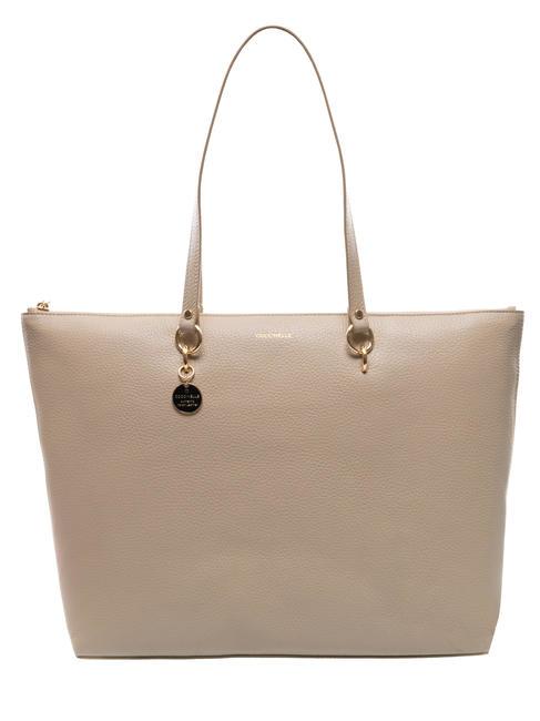 COCCINELLE ALPHA  Leather shopping bag powder pink - Women’s Bags