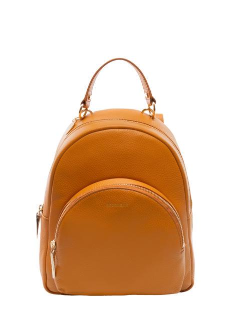 COCCINELLE ALPHA Hammered leather backpack paprika - Women’s Bags