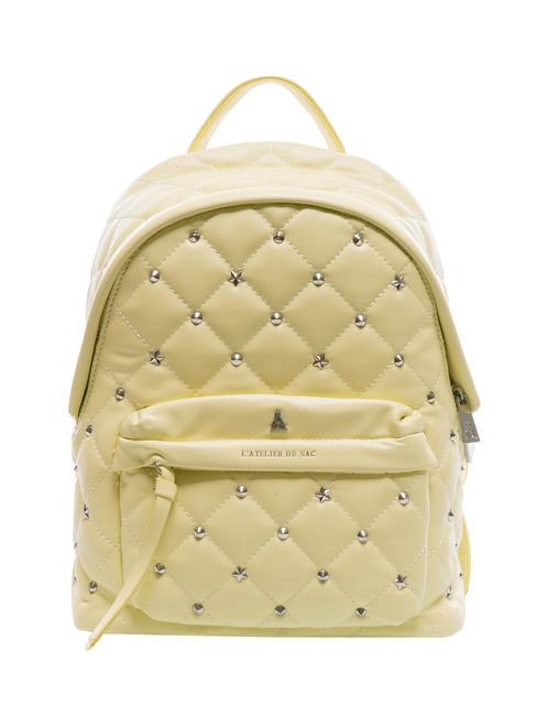 L'ATELIER DU SAC REBECCA Quilted backpack pale lime - Women’s Bags