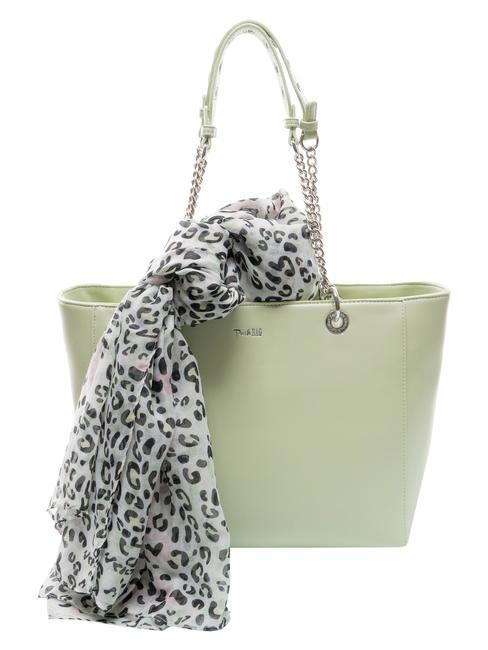 PASH BAG BLUSH Shopper bag with scarf green - Women’s Bags
