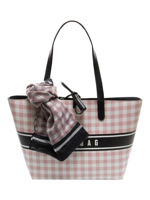 PASH BAG TWEEDY Printed shopper bag with scarf multicolored - Women’s Bags