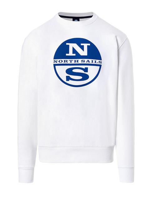 NORTH SAILS N|S LOGO Cotton crewneck sweatshirt white - Sweatshirts