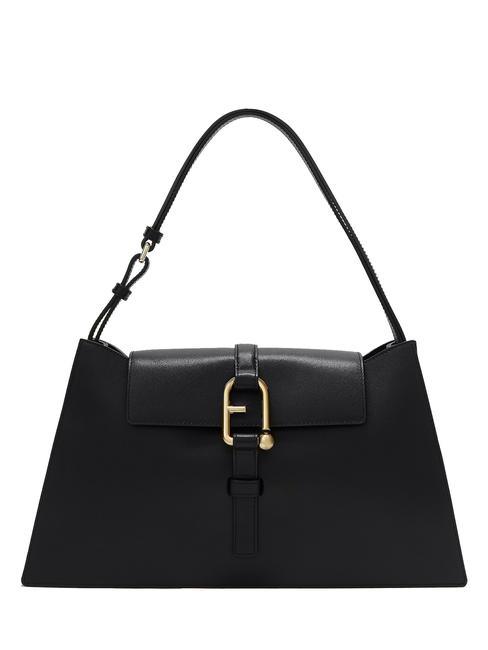 FURLA NUVOLA Large Shoulder bag, in leather Black - Women’s Bags