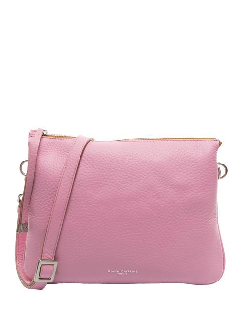 GIANNI CHIARINI MIA Hammered leather bag with shoulder strap rosa-nature - Women’s Bags