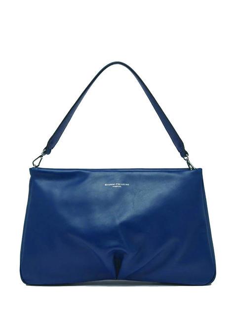 GIANNI CHIARINI CELESTE Leather bag with handle and shoulder strap galaxy blue - Women’s Bags