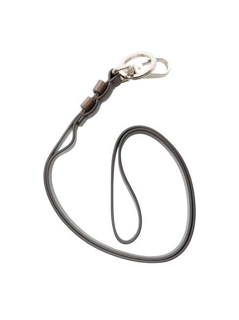 THE BRIDGE DUCCIO Key ring with leather strap chestnut abb. nickel - Key holders