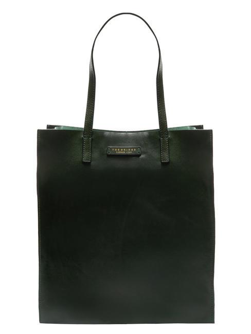 THE BRIDGE MIRRA Leather shopping bag gold colored malachite - Women’s Bags