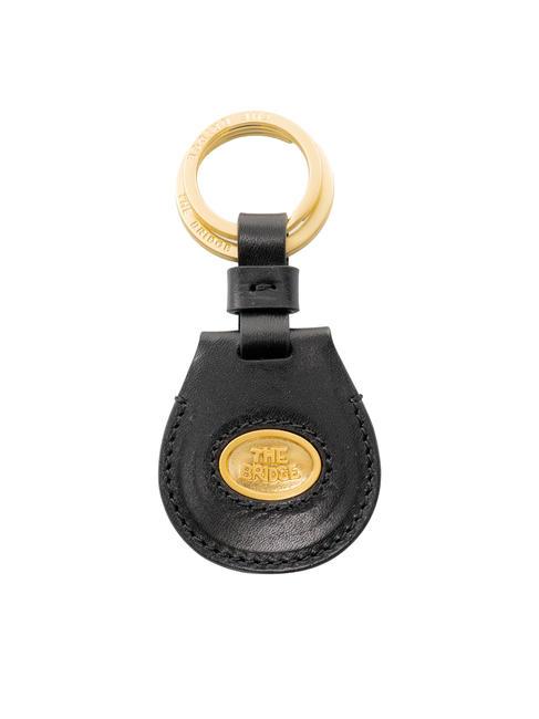 THE BRIDGE DUCCIO Key ring with leather charm Black Gold - Key holders