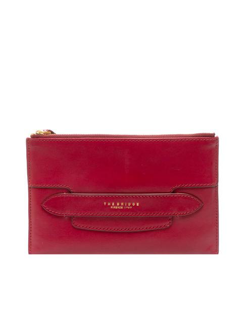 THE BRIDGE LUCREZIA Clutch bag with leather cuff berry abb. gold - Women’s Bags