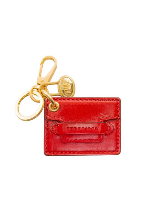 THE BRIDGE DUCCIO Key ring with leather charm flamenco abb. gold - Key holders