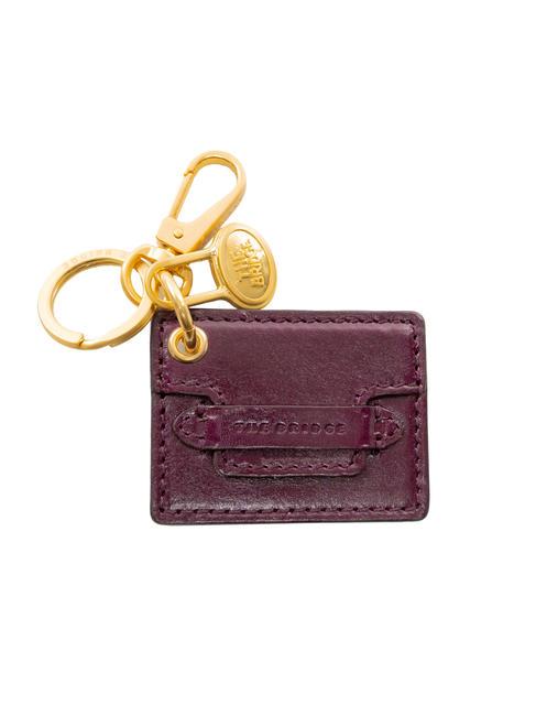 THE BRIDGE DUCCIO Key ring with leather charm grape abb. gold - Key holders
