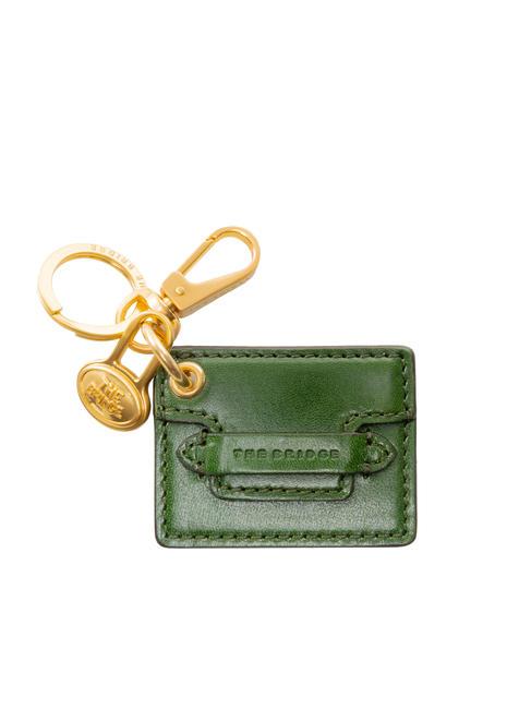 THE BRIDGE DUCCIO Key ring with leather charm english green abb. gold - Key holders