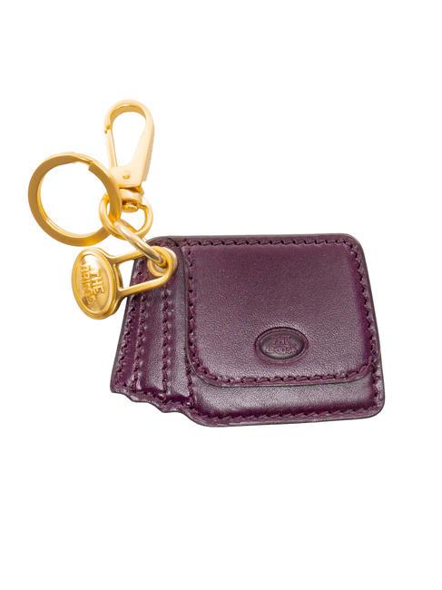THE BRIDGE DUCCIO Key ring with leather bag charm grape abb. gold - Key holders