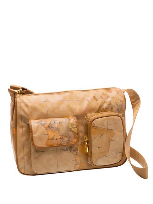 ALVIERO MARTINI PRIMA CLASSE GEO CLASSIC Shoulder bag with pockets NATURAL - Women’s Bags
