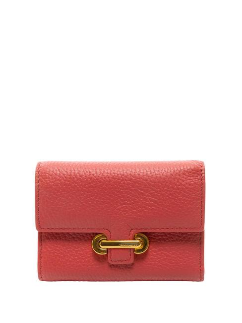 COCCINELLE KATTIE  Small leather wallet cranberries - Women’s Wallets