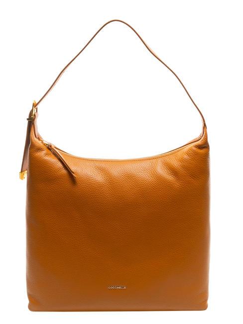 COCCINELLE GLEEN Grained leather hobo bag paprika - Women’s Bags