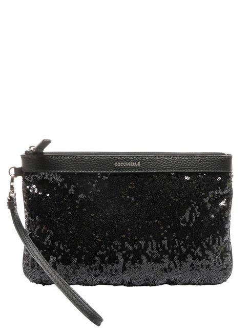 COCCINELLE NEW BEST PAILLETTES  Clutch bag with cuff Black - Women’s Bags