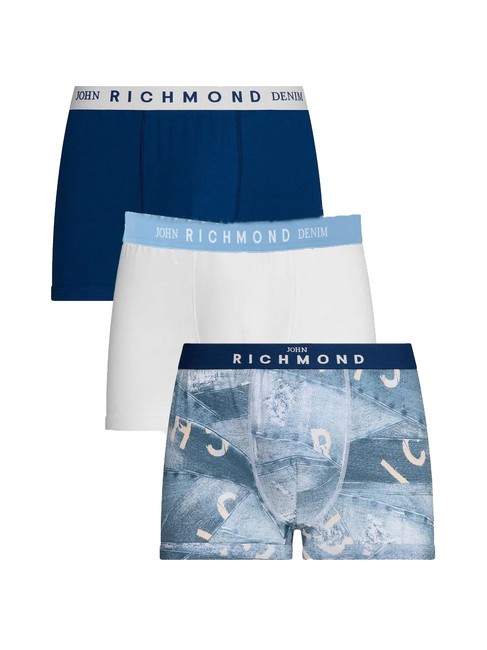 JOHN RICHMOND FOZ 3 Boxer Trunks wh/blue/d. - Men's briefs