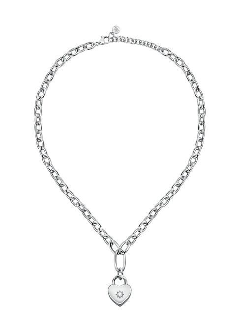 MORELLATO ABBRACCIO Heart charm chain necklace SILVER - Necklaces