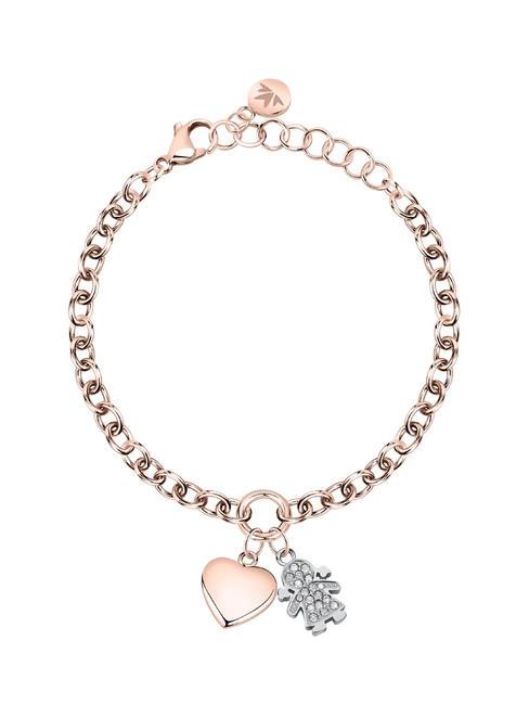 MORELLATO TALISMANI Little girl heart charm bracelet pink gold - Bracelets