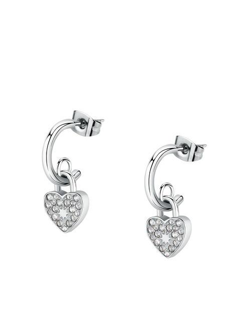 MORELLATO ABBRACCIO Heart charm earrings with zircons blanc - Earrings
