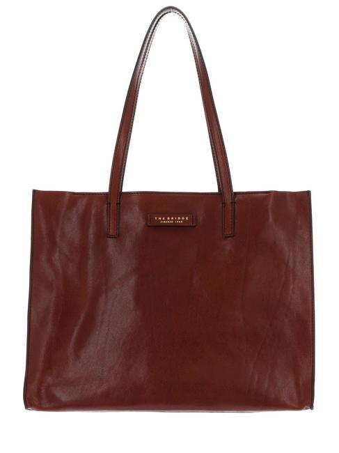 THE BRIDGE MIRRA  Shoulder bag, in leather BROWN - Women’s Bags