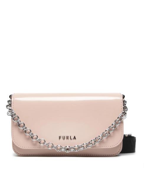 FURLA SPLENDIDA MIni bag in leather with shoulder strap bon bon+cappuccino+black - Women’s Bags