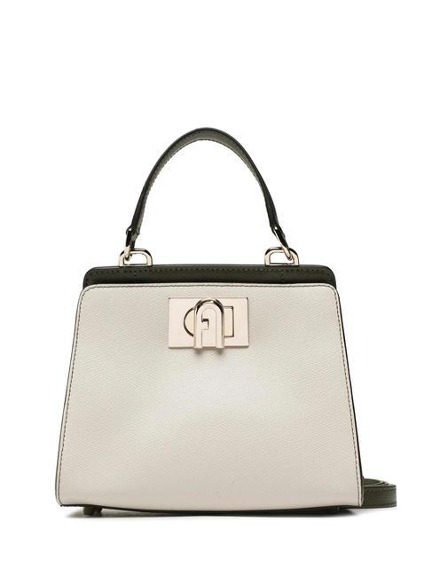 FURLA 1927 Mini leather handbag pearl and+black+sage c - Women’s Bags