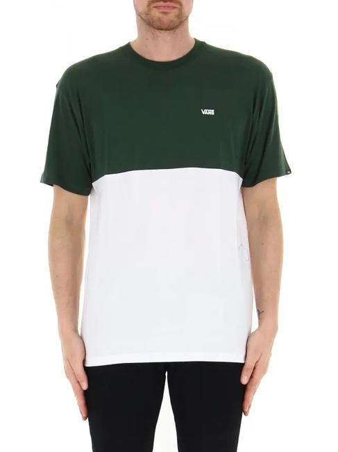 VANS COLORBLOCK Short sleeve cotton t-shirt white/mountain view - T-shirt