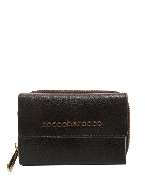 ROCCOBAROCCO LETTERING  Leather wallet dark brown - Women’s Wallets