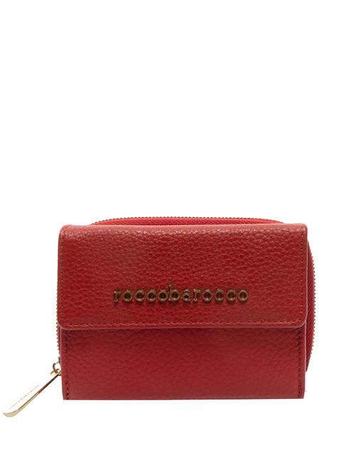 ROCCOBAROCCO LETTERING  Leather wallet red - Women’s Wallets