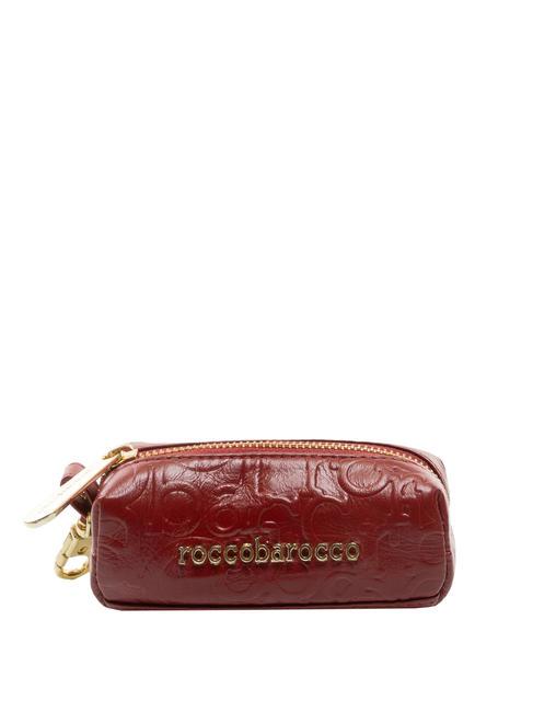 ROCCOBAROCCO RB Embossed Leather key/coin case red - Key holders