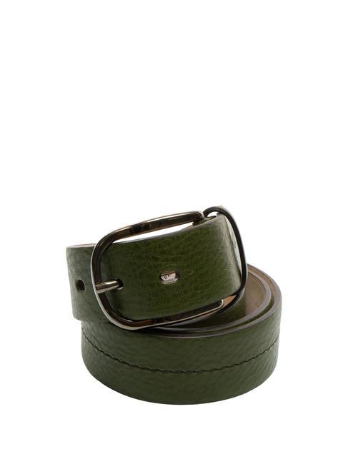 THE BRIDGE BRUNELLESCHI Leather belt cypress dk ruthenium - Belts