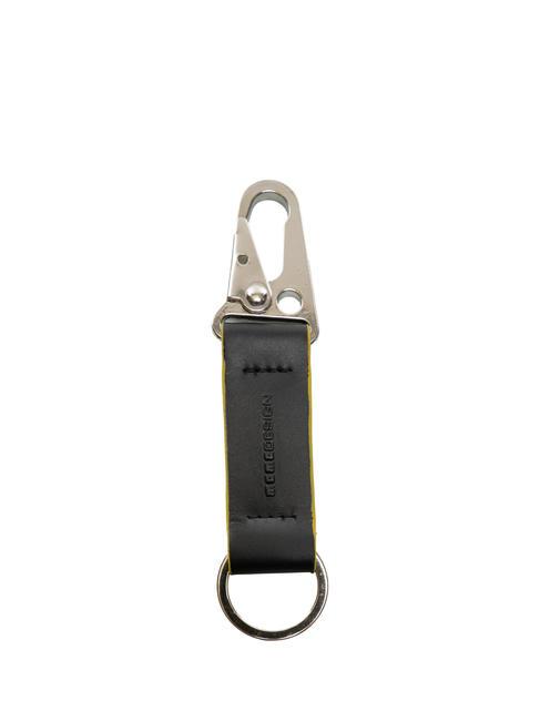 MOMO DESIGN NAPPA SOFT  Leather key ring black/yellow - Key holders