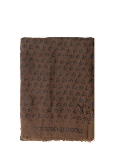 ROCCOBAROCCO LOGO RB Unisex scarf Brown - Scarves