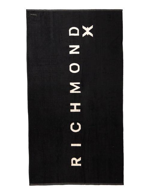 JOHN RICHMOND DRAPER  Cotton beach towel black - Travel Accessories