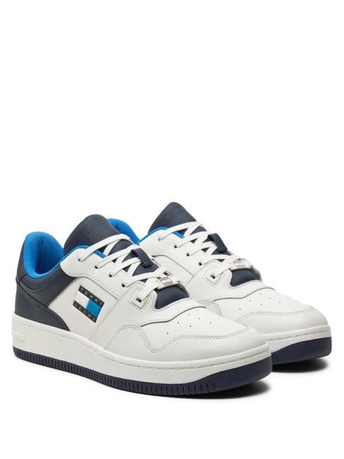 TOMMY HILFIGER TOMMY JEANS BASKET LEATHER Leather sneakers dark night navy - Men’s shoes