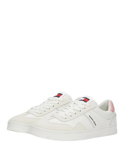 TOMMY HILFIGER TOMMY JEANS COURT  Leather sneakers ecru - Women’s shoes