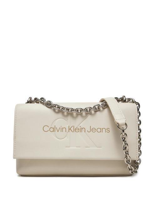 CALVIN KLEIN SCULPTED Convertible Shoulder/cross body bag eggshell - Women’s Bags