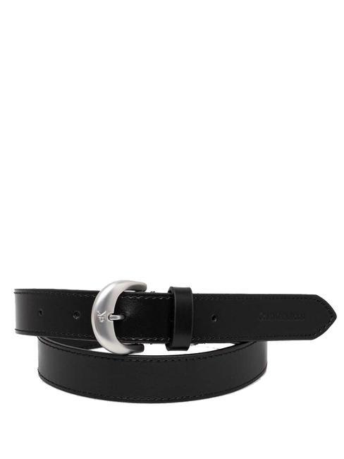 CALVIN KLEIN CLASSIC ROUND  Leather belt pvh black - Belts