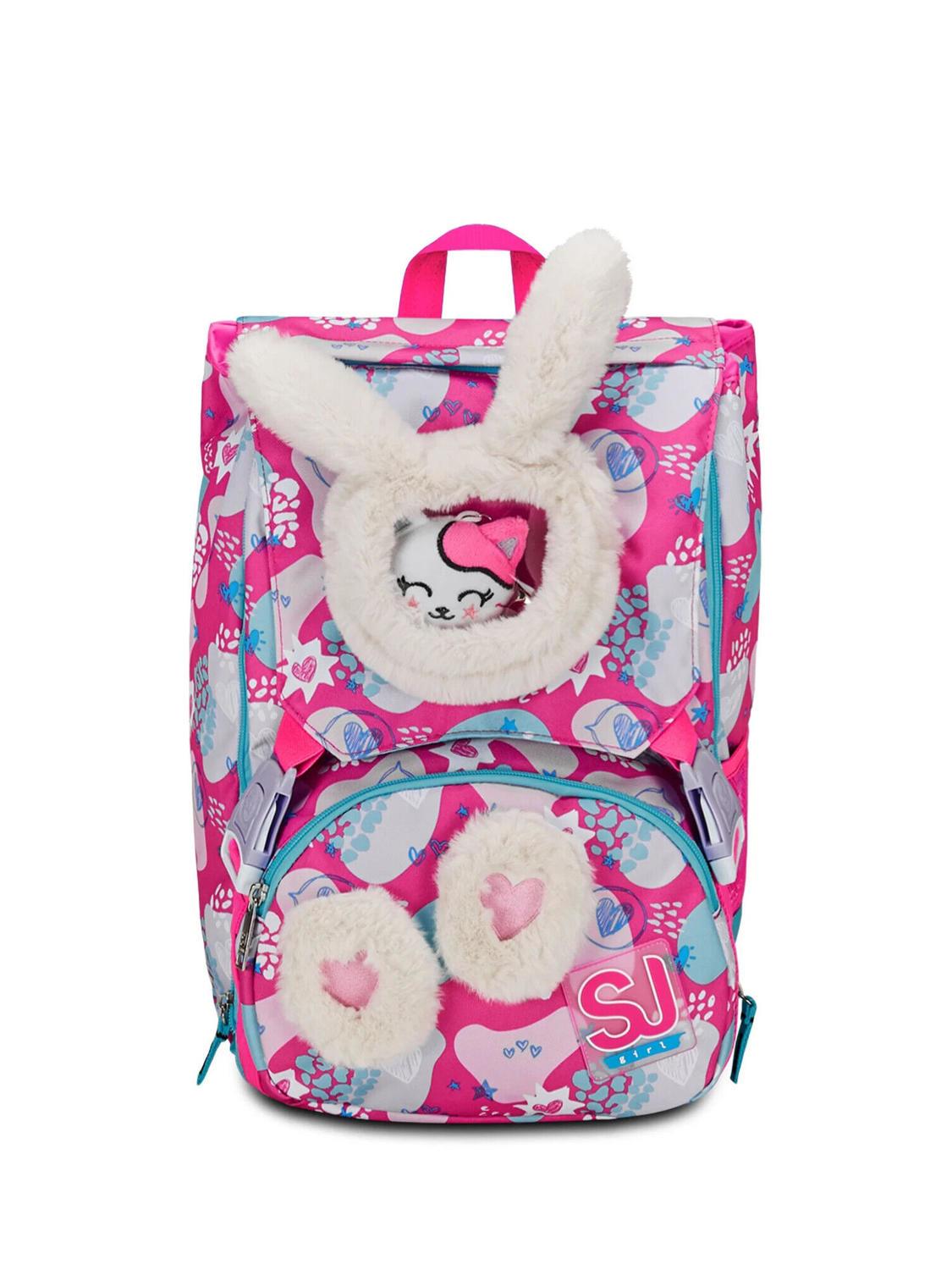Sjgang Pinkfur Girl Double Backpack Radiance Blue Buy At Outlet Prices