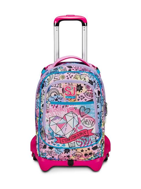 SJGANG COLORJAM 3 in 1 trolley backpack, detachable IBIS ROSE - Backpack trolleys