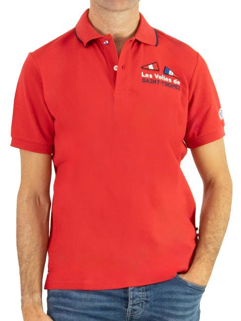 NORTH SAILS SAINT-TROPEZ Short sleeve polo shirt in cotton red - Polo shirt