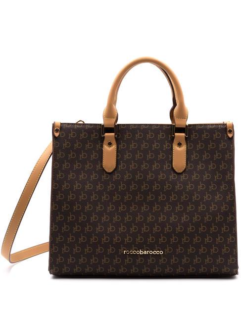 ROCCOBAROCCO MONOGRAM Logo Hand bag, with shoulder strap brown - Women’s Bags