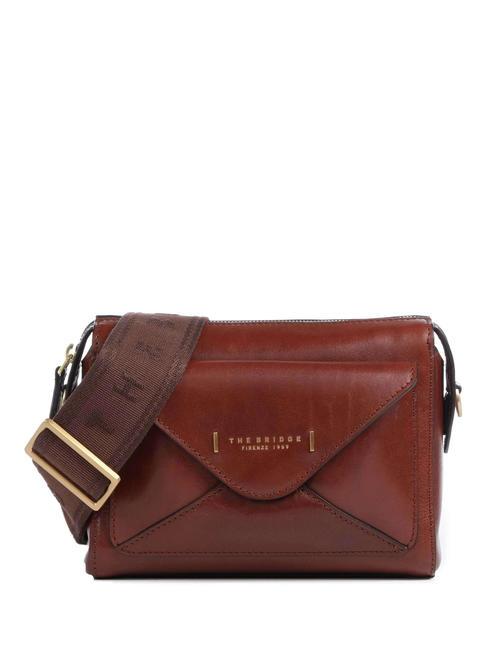 THE BRIDGE FRIDA Mini shoulder bag, in leather BROWN - Women’s Bags
