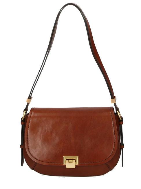 THE BRIDGE FEDERICA  Shoulder bag, in leather BROWN - Women’s Bags