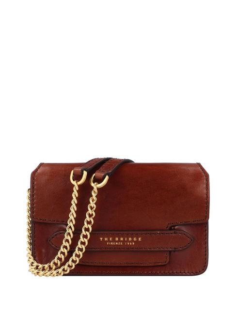 THE BRIDGE LUCREZIA Shoulder/Crossbody Mini Bag BROWN - Women’s Bags