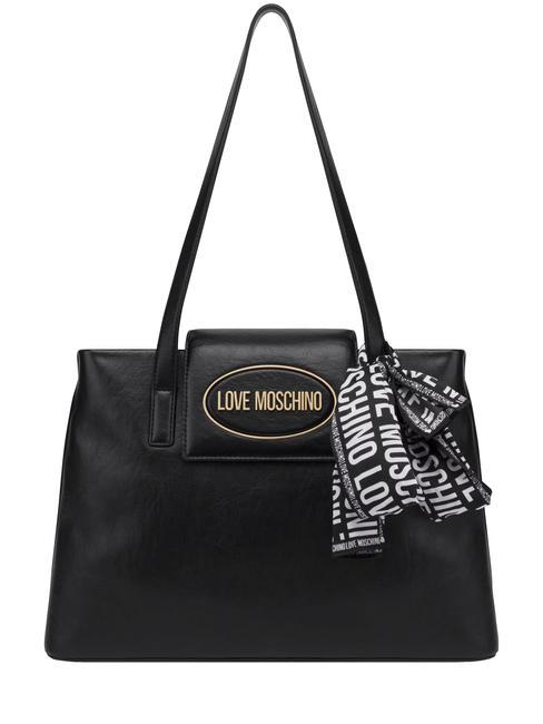 LOVE MOSCHINO FOULARD Shopping bag Black - Women’s Bags