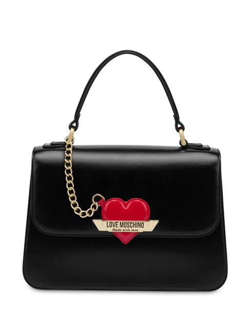 LOVE MOSCHINO HEART CAHRM Hand bag, with shoulder strap Black - Women’s Bags