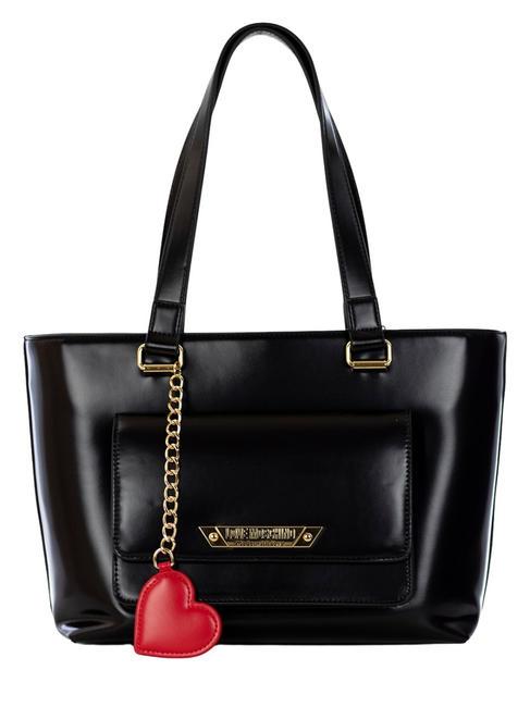 LOVE MOSCHINO HEART  Shopping Bag Black - Women’s Bags